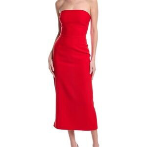 GIGIIS “Hola” Elegant Red Strapless Dress